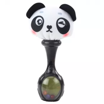 LEAN TOYS Luttide komplekt pehmete pallidega, ahvi ja panda mustritega, 2 tk
