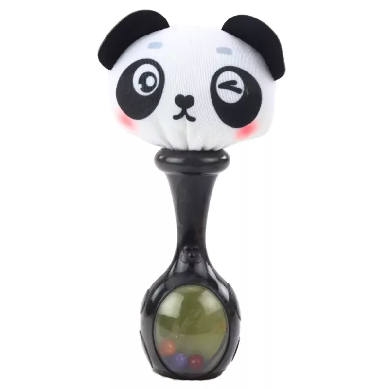 LEAN TOYS Luttide komplekt pehmete pallidega, ahvi ja panda mustritega, 2 tk