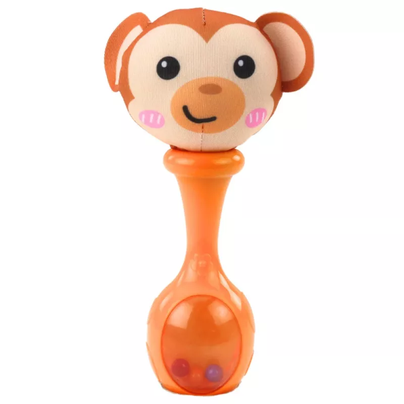 LEAN TOYS Luttide komplekt pehmete pallidega, ahvi ja panda mustritega, 2 tk
