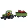 LEAN TOYS RC Kaugjuhitav traktor haagise ja hobusekomplektiga - 2.4GHz, laetav, roheline/punane, vanus 3+
