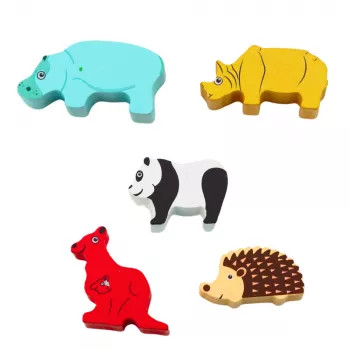 LEAN TOYS Balanced Animals Woodine osavusmäng 13El