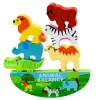 LEAN TOYS Balanced Animals Woodine osavusmäng 13El