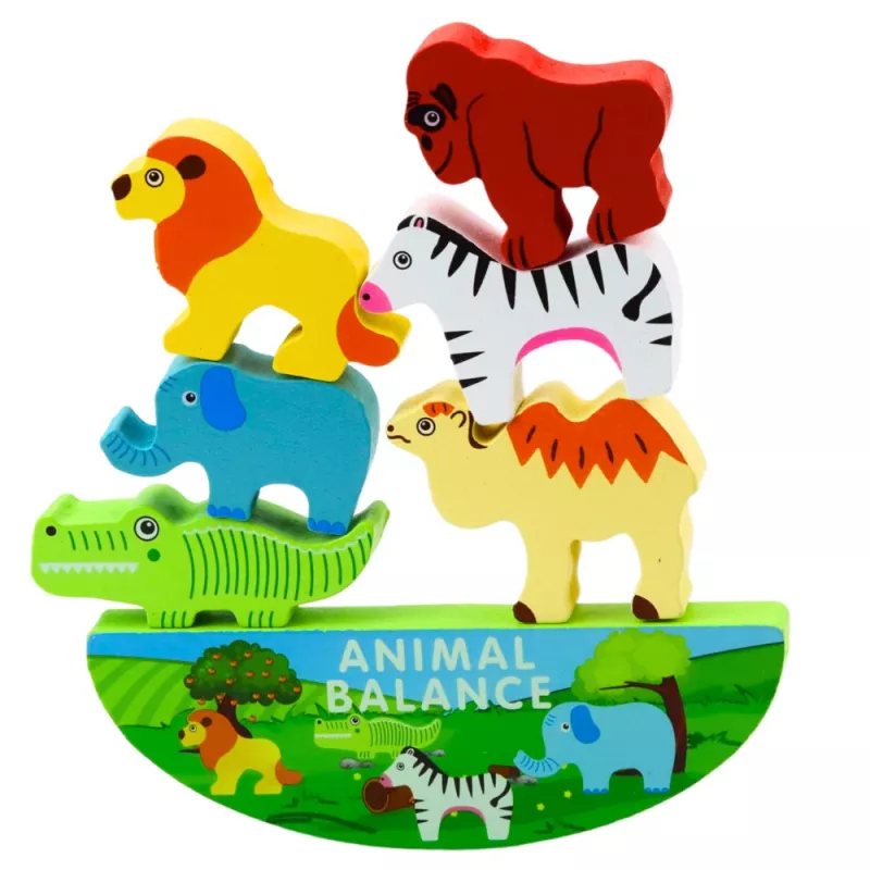 LEAN TOYS Balanced Animals Woodine osavusmäng 13El
