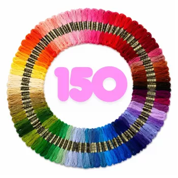LEAN Tikkimisniitide komplekt 150 tokki merseriseeritud puuvillaniidiga hoiukarbiga