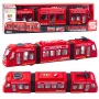 LEAN TOYS City Metro Tram avatavate uste, tulede ja helidega punane 1:16