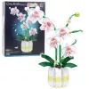 LEAN TOYS Orhidee ehitusklotsid Orhidee potis Roosa ja Valge 616 tk