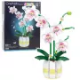 LEAN TOYS Orhidee ehitusklotsid Orhidee potis Roosa ja Valge 616 tk