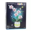 LEAN TOYS Orhidee ehitusklotsid Orhidee potis Roosa ja Valge 616 tk
