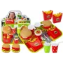 LEAN TOYS Hamburgeri ja friikartulite komplekt koos kandikuga | Kiirtoidu rollimängu mänguasi