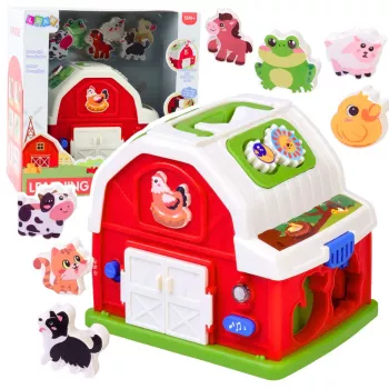 LEAN TOYS Interaktiivne talumaja muusika, loomade, tulede ja helidega