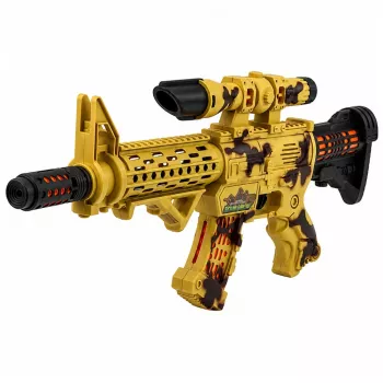 LEAN TOYS Mängupüss Kamuflaaž Sihik Liigutatav Summuti Heli ja Valgus 54 cm