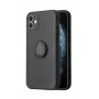 iLike Apple iPhone 13 Pro silikoonist rõngaga tagakaas, must