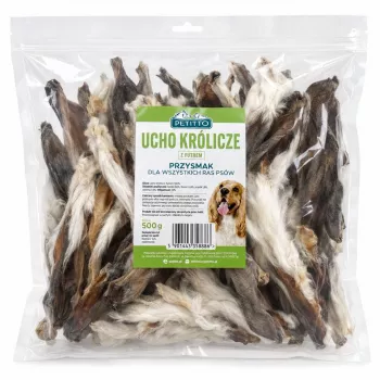 PETITTO Küülikukõrvad karvaga koertele, 500 g