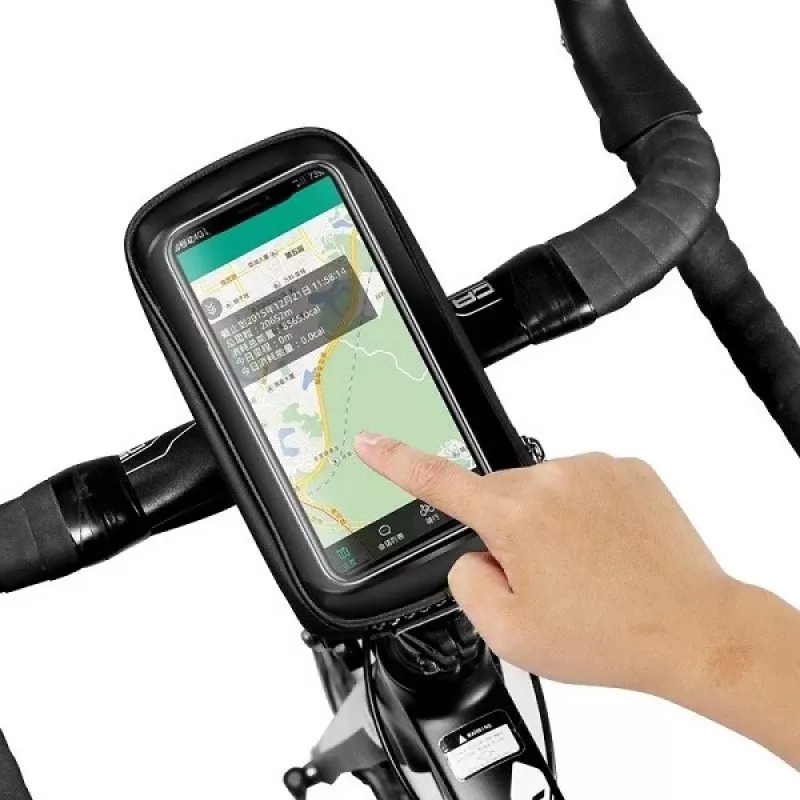 WILDMAN Bike Holder Case S E1 1L Must – Kompaktne jalgratta raamikott Velcro rihmadega