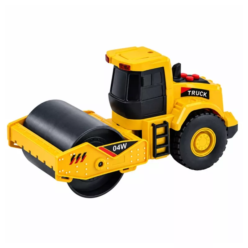 LEAN TOYS Teehöövel Ehitusmasin 1:32 Mõõtkavas Pöörlev Rull Valgustuse ja Helidega Kollane