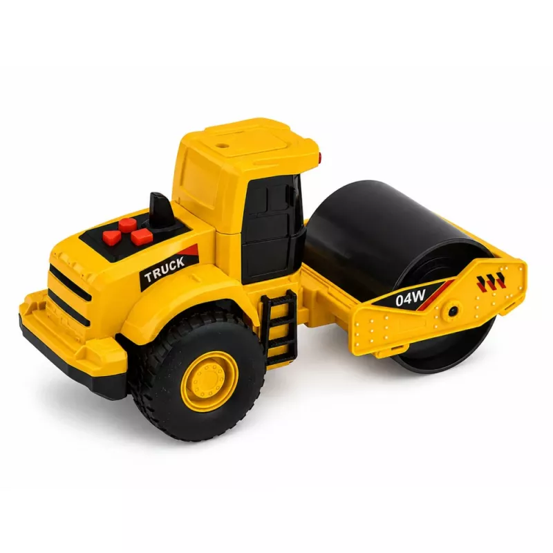 LEAN TOYS Teehöövel Ehitusmasin 1:32 Mõõtkavas Pöörlev Rull Valgustuse ja Helidega Kollane