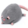 LEAN TOYS Plüšist mänguasi rott pika sabaga, hall, 40 cm