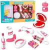 LEAN TOYS Väike hambaarsti komplekt vibreeriva hambaharjaga roosa 15 tk