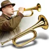 V-TONE VHT 1 Bb Signaaltrompet – Messing, selge lakiga, klapita, 120 mm lehtriga, suupiste lisatud