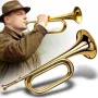 V-TONE VHT 1 Bb Signaaltrompet – Messing, selge lakiga, klapita, 120 mm lehtriga, suupiste lisatud