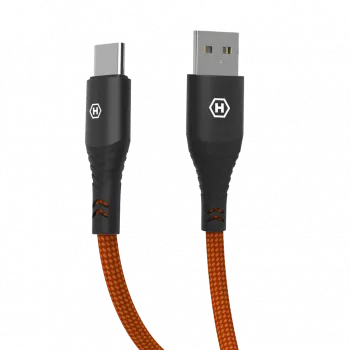 HAMMER USB-A USB-C kaabel 1,2 m must 480Mbps laadimine ja andmeside