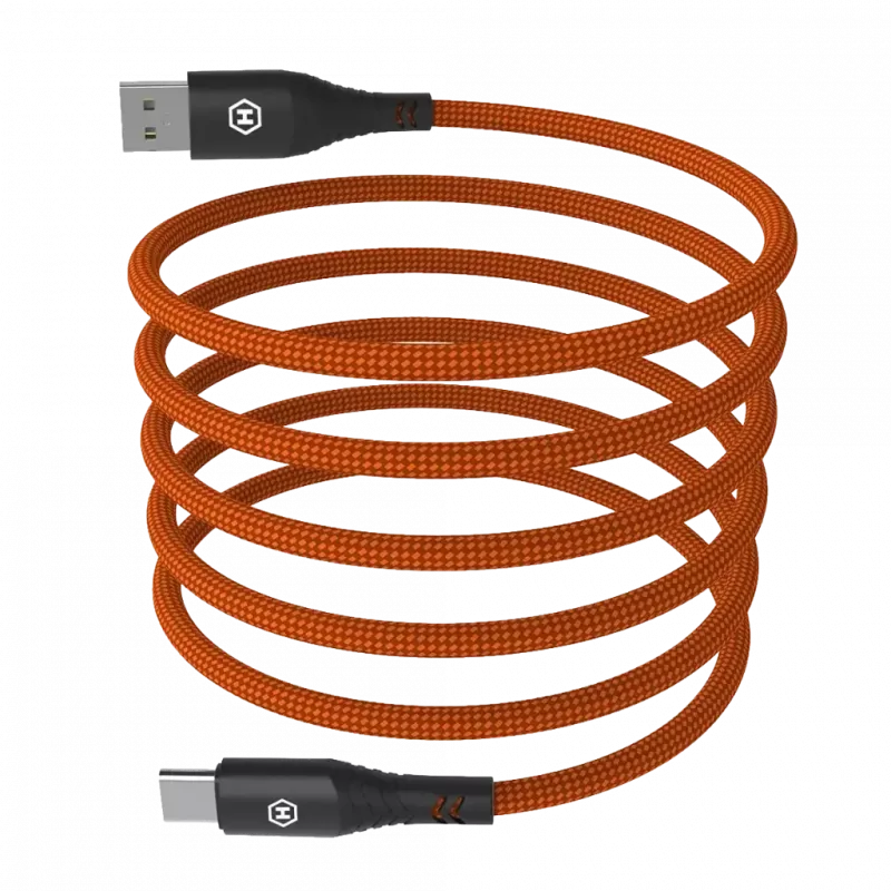 HAMMER USB-A USB-C kaabel 1,2 m must 480Mbps laadimine ja andmeside
