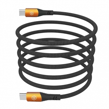 HAMMER USB-C to USB-C kaabel 1,2m 60W PD kiirlaadimine ja andmesünkroonimine, must