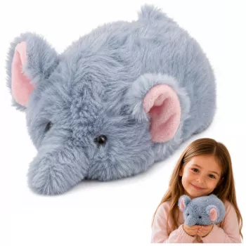 LEAN TOYS Plüššist elevant maskott kaaslane pehme väike hall 18 cm