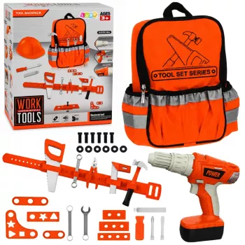 LEAN TOYS DIY tööriista seljakott akutoitel kruvikeeraja vööga
