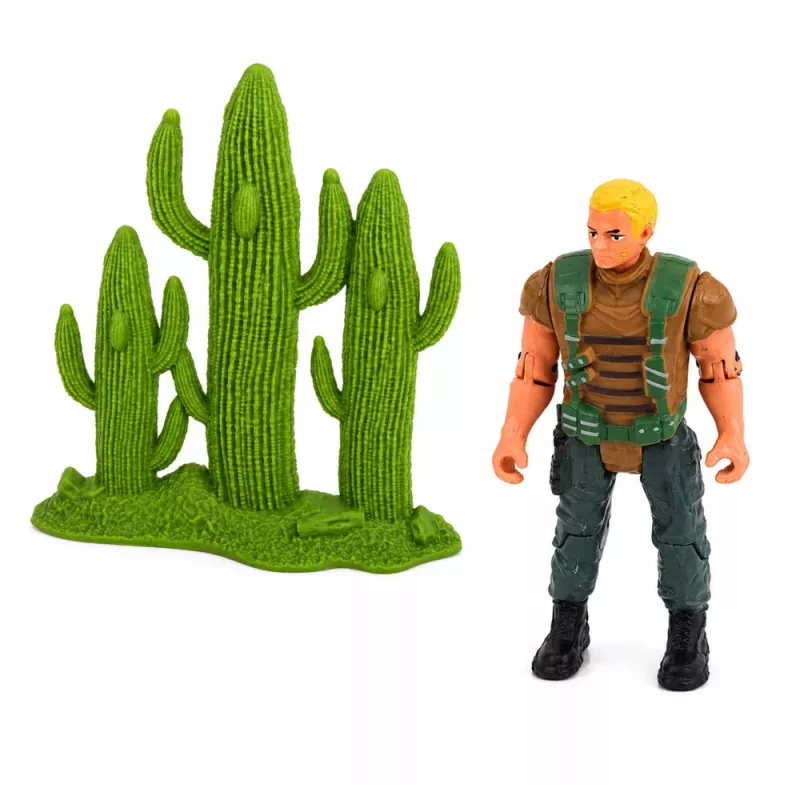 LEAN TOYS Dinosaur Hunter Set Action Figures with Movable Limbs, Mesh Weapon Accessories
