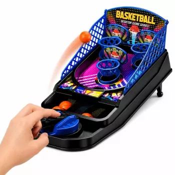 LEAN TOYS Mini lauakorvpalli mäng 3 korviga ja stardipüstoliga