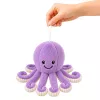 LEAN TOYS Plüššist kaheksajalg pehme mänguasi elastsete kombitsatega lilla 30 cm