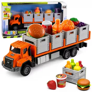 LEAN TOYS Oranž toiduveoauto 1:55 Die-Cast mudel