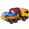 LEAN TOYS Pukseerimisauto kraana ja võidusõiduautoga – Heli- ja valgusefektidega mängukomplekt