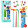 LEAN TOYS Golfikomplekt käruga, keppide ja pallidega, spordimäng 20-osaline
