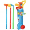 LEAN TOYS Golfikomplekt käruga, keppide ja pallidega, spordimäng 20-osaline