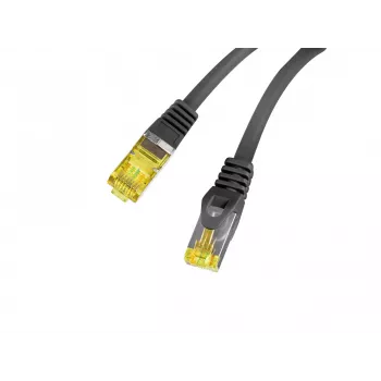 LANBERG Cat.6A S/FTP LSZH Patch-kaabel 20m must – 10GbE, Fluke testitud, 26AWG puhas vask