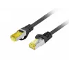 LANBERG Cat.6A S/FTP LSZH Patch-kaabel 20m must – 10GbE, Fluke testitud, 26AWG puhas vask