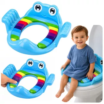 LEAN TOYS Laste tualettiste istmekate, pehme iste käepidemetega, sinine