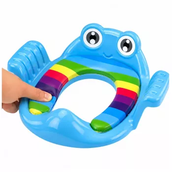LEAN TOYS Laste tualettiste istmekate, pehme iste käepidemetega, sinine