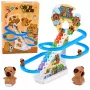 LEAN TOYS Capybara rööbastee liugur liikuvate treppide, tulede ja helidega - muusikaline ronimismänguasi lastele alates 3. eluaastast