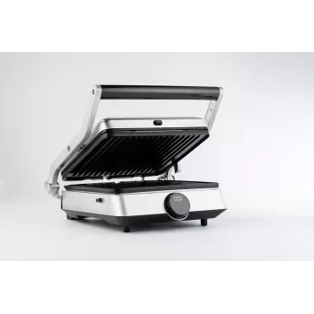 TORNADO TGC-5406-GS Kontaktgrill – 2000 W, reguleeritav termostaat, 180° avamine, hõbedane/must