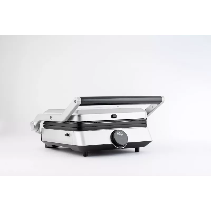 TORNADO TGC-5406-GS Kontaktgrill – 2000 W, reguleeritav termostaat, 180° avamine, hõbedane/must