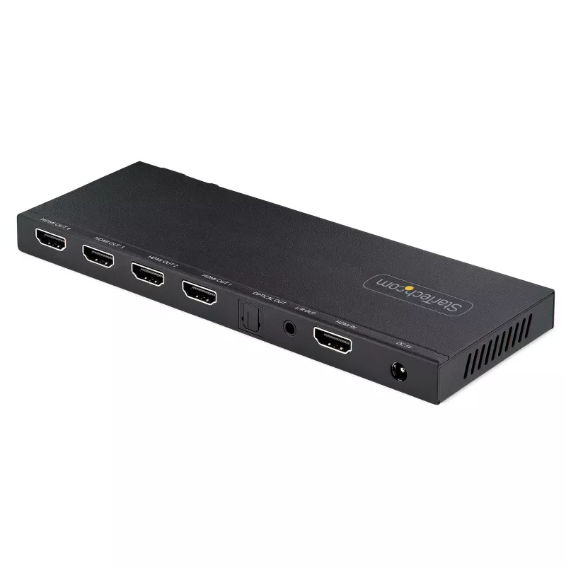 StarTech.com 4-pordiline 4K HDMI jaotur 1x4, 4K 60Hz, HDMI 2.0, HDCP 2.2, HDR10, 18Gbps, EDID Copy, teraskorpus