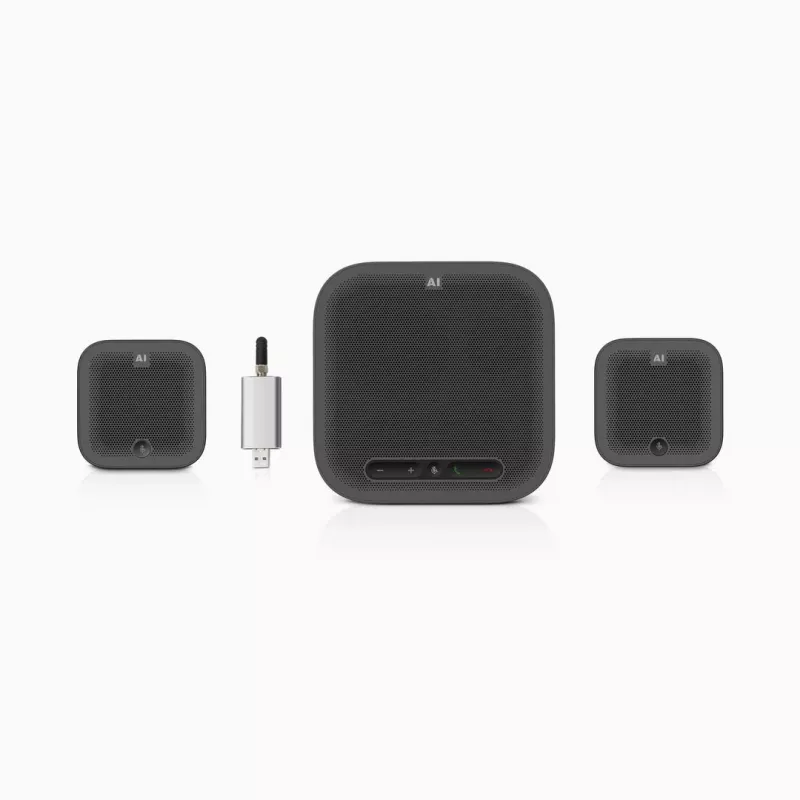 ROCWARE konverentsikomplekt suurtele koosolekuruumidele A10W 4K UHD USB 3.1 konverentsikaamera kahe stereomikrofoniga, 120° vaateväljaga, 4x digitaalne suum, USB-C, ühenda ja tööta, ühilduv Windows, macOS, Chrome OS
