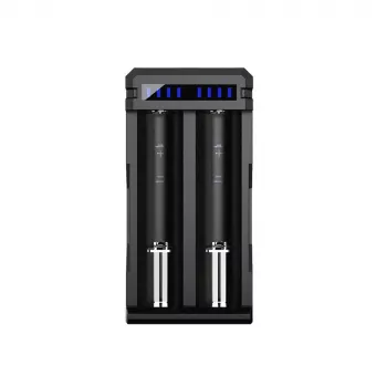 XTAR SC2 USB-C 2 pesaga Li-ion aku laadija 2A kiirlaadimise ja 0V aktiveerimisega