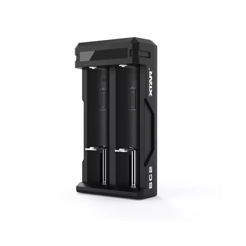 XTAR SC2 USB-C 2 pesaga Li-ion aku laadija 2A kiirlaadimise ja 0V aktiveerimisega