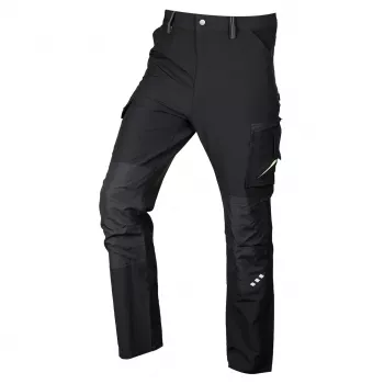 NEO TOOLS Mix&Match 4-suunalise venivusega tööpüksid, must-rohelised, suurus S