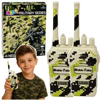 LEAN TOYS Military raadiosaatjad USB leviala 200M Khaki 2 tk.