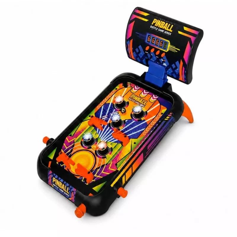 LEAN TOYS Arcade mängu piljardilaud Flipper Punktiloendur Tuled Helid